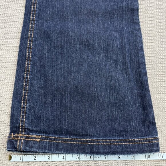 Cinch Lynden Womens Size 32/12R Blue Flared Jeans High Rise Dark Wash Cowgirl - Picture 14 of 15